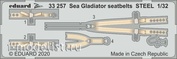 33257 Eduard 1/32 Фототравление для Sea Gladiator стальные ремни