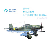 QD35054 Quinta Studio 1/35 3D Decal of the cabin interior of the Ju 87G (Border Model)