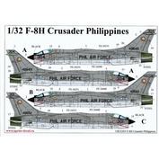 UR32203 UpRise 1/32 Декаль для F-8H Crusader Pilippines with full stencils