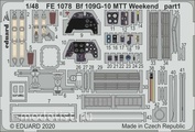 FE1078 Eduard 1/48 photo-etched parts for Bf 109G-10 MTT Weekend