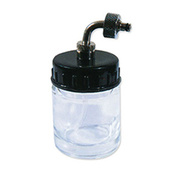 1504 JAS paint Jar with lid, with fitting, fixing to airbrush with nut