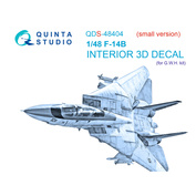 QDS-48404 Quinta Stuido 1/48 3D Декаль интерьера кабины F-14B (GWH) (Малая версия)