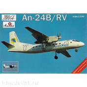 1464-01S Amodel 1/144 Ан-24Б/РВ авиалинии Украины/Чехии