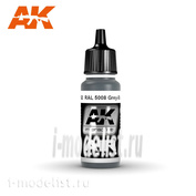 AK-2162 AK Interactive Краска акриловая RAL 5008 GREY-BLUE (GRAUBLAU) 17ML / СЕРО-СИНИЙ 