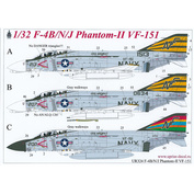 UR324 UpRise 1/32 Декали для F-4J Phantom-II VF-151, без тех. надписей