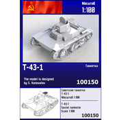 100150 Zebrano 1/100 Soviet tankette T-43-1