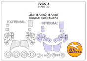 72227-1 KV Bilateral Models 1/72 mask + mask of the rims and wheels