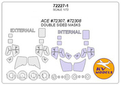72227-1 KV Models 1/72 Двусторонняя маска для вертолёта 