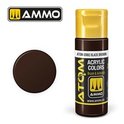 ATOM20063 Ammo Mig Акриловая краска ATOM COLOR Чёрно-коричневый / Black Brown