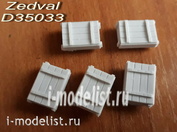 D35033 Zedval 1/35 Boxes of ammunition. Included 5 pieces.