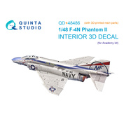 QD+48486 Quinta Studio 1/48 3D Декаль интерьера для F-4N Phantom II (Academy) (с 3D-печатными деталями)