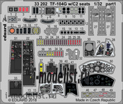 33202 Eduard 1/32 Фототравление для TF-104G с сидениями C2
