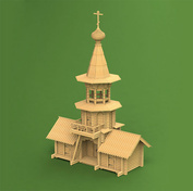 1103 Sbmodel 1/60 Seliverstovo the Bell tower of the Burg, Yakutia of the XVII century