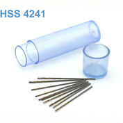42261 JAS Мини-сверло HSS 4241 титановое покрытие d 0,6 мм 10 шт.