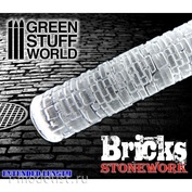 1162 Green Stuff World Инструмент для создания текстуры кирпичей / Rolling Pin Bricks