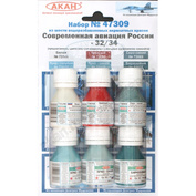 Akan 47309 Set of acrylic colors of Modern aviation Sukhoi-32/34 (in the kit paint 10 ml.)