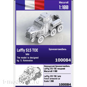 100084 Zebrano 1/100 Французский бронеавтомобиль Laffly S15 TOE, поздний