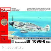 AZ7511 AZ Model 1/72 Самолет Messerschmitt Bf 109G-6 Trop