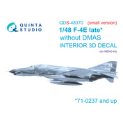 QDS-48370 Quinta Studio 1/48 3D Декаль интерьера кабины F-4E late без DMAS (Meng) (Малая версия)