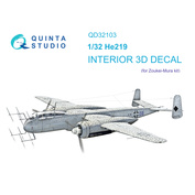 QD32103 Quinta Studio 1/32 3D Декаль интерьера кабины He 219 (ZM SWS)