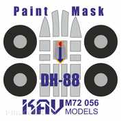 M72 056 KAV models 1/72 Paint mask on DH-88 (Kovozávody Prostějov)