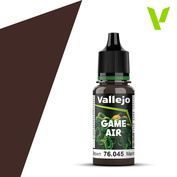 76045 Vallejo Акриловая краска Game Air Коричневый обугленный / Charred Brown