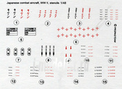 02248 Propagteam 1/48 Stencils for japanese aircrafts Ii. Ww