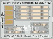 33211 Eduard photo etched parts for 1/32 He 219 steel straps