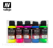 62102 Vallejo Набор флюоресцентных красок  Vallejo Premium/5*60 мл.