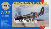 0837 Smer 1/72 Aircraft Dewoitine D520