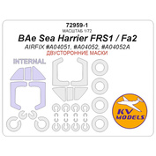 72959-1 KV Models 1/72 BAe Sea Harrier FRS1 / FA2 (AIRFIX #A04051, #A04052, #A04052A) - (двусторонние маски) + маски на диски и колеса