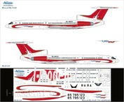 T5M-025 Ascensio 1/144 Decal on the plane carcass-154M (Avaprad 2007) 