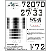 72070 SX-Art 1/72 Paint Mask Sukhoi-27/33 Exhaust nozzles (Zvezda)