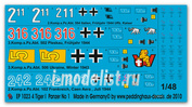ep 1023 Peddinghaus-decals 1/48 Decal Tiger tank markings No 1