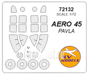 72132 KV Models 1/72 Окрасочные маски для AERO 45 + маски на диски и колеса