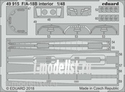 49915 Eduard photo etched parts for 1/48 F/ A-18B interior