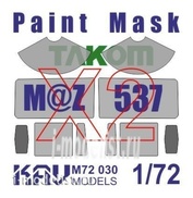 M72 030 KAV Models 1/72 Painting mask for glazing MAZ-537 (Takom) DOUBLE set