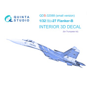 QDS-32088 Quinta Studio 1/32 3D Декаль интерьера кабины Суххой-27 (Трубач) (small version)