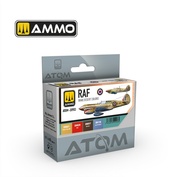 ATOM20903 Ammo Mig Набор ATOM Цвета Королевских ВВС времен Второй мировой войны / ATOM RAF WWII Desert Colors Set (4 цвета)