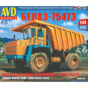 1510AVD AVD Models 1/43 Карьерный самосвал углевоз БЕЛАЗ-75473