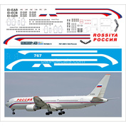 767300-11 PasDecals 1/144 Декаль на B 767-300 АК РОСCИЯ старый окрас