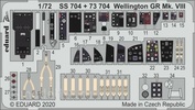 SS704 Eduard 1/72 photo-etched parts Set for Wellington GR Mk.VIII AIRFIX
