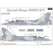 UR48122 UpRise 1/48 Декали для Dassault Mirage 200 без тех. надписей