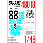 48018 SX-Art 1/48 Paint mask Siebel Si 204 D (Special Hobby)