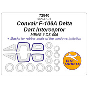 72840 KV Models 1/72 Convair F-106A Delta Dart Interceptor (MENG # DS-006) + маски на диски и колеса