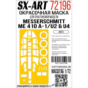 72196 SX-Art 1/72 Окрасочная маска Messerschmitt Me 410 A-1/U2 & U4 (Airfix)