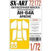 72172 SX-Art 1/72 Окрасочная маска AH-64A Apache (Academy)