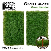 10337 Green Stuff World Коврик имитирующий траву - Зелёный луг 14 мм 2 шт / Grass Mat Cutouts - Green Meadow