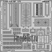 73643 Eduard 1/72 photo etched parts for F/ A-18F