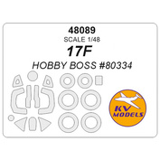 48089 KV Models 1/48 MiGG-17Ф (HOBBY BOSS #80334, #80336, #80337) + маски на диски и колеса